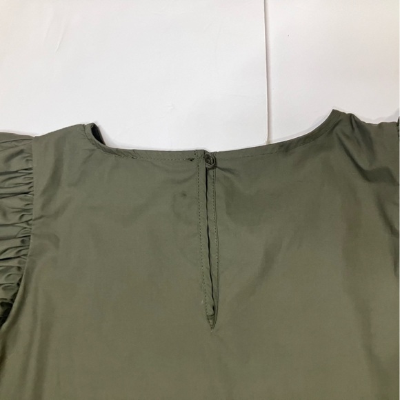 Military green ruffle top by Chepe Italy Size L - Picture 9 of 12